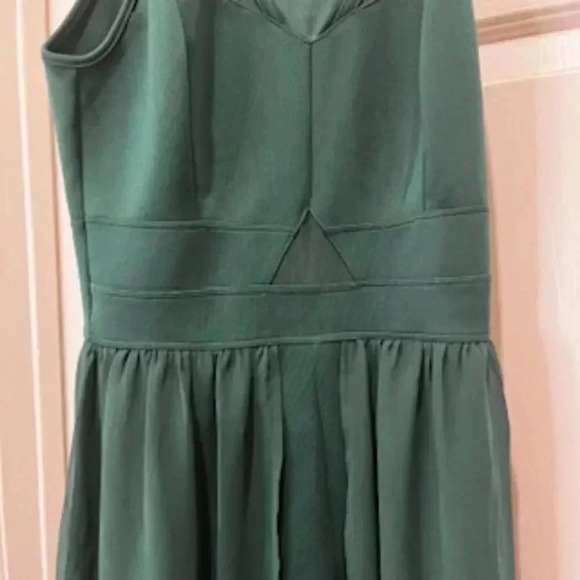 Sweet Storm Dress Green Hi Low Green Romper Sleeveless Junior Size Small - Picture 10 of 11